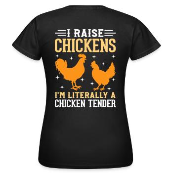 Cool Chicken Tender Design for Men & Women - Women's T-Shirt - black - Back - AI Model Female 172 dark (172cm)
