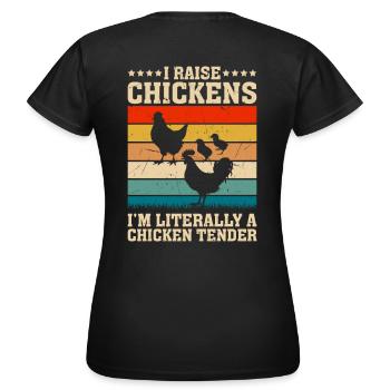 Cool Chicken Tender Design for Men & Women - Women's T-Shirt - black - Back - AI Model Female 172 dark (172cm)