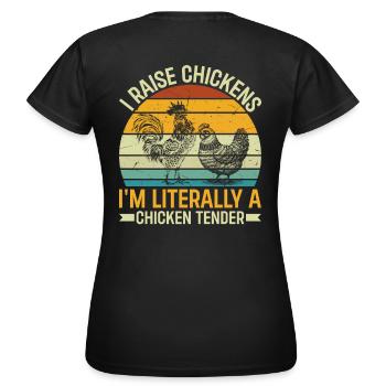 Cool Chicken Tender Design for Men & Women - Women's T-Shirt - black - Back - AI Model Female 172 dark (172cm)