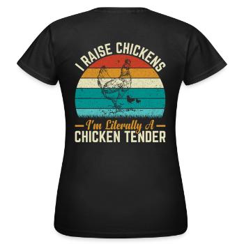 Cool Chicken Tender Design for Men & Women - Women's T-Shirt - black - Back - AI Model Female 172 dark (172cm)