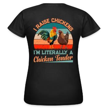Cool Chicken Tender Design for Men & Women - Women's T-Shirt - black - Back - AI Model Female 172 dark (172cm)