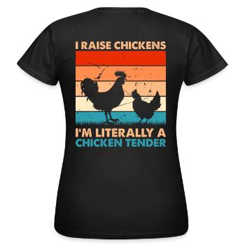 Cool Chicken Tender Design for Men & Women - Women's T-Shirt - black - Back - AI Model Female 172 dark (172cm)