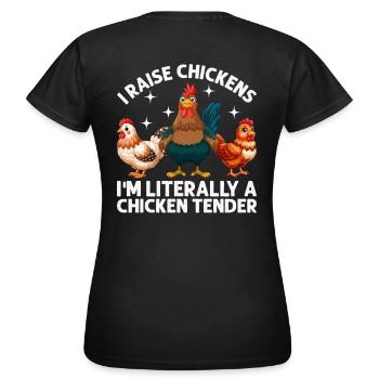Cool Chicken Tender Design for Men & Women - Women's T-Shirt - black - Back - AI Model Female 172 dark (172cm)
