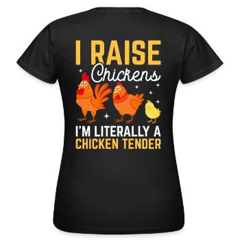 Cool Chicken Tender Design for Men & Women - Women's T-Shirt - black - Back - AI Model Female 172 dark (172cm)