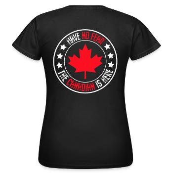 N’ayez crainte, le Canadien est ici - T-shirt Femme - noir - Dos - AI Model Female 172 dark (172cm)