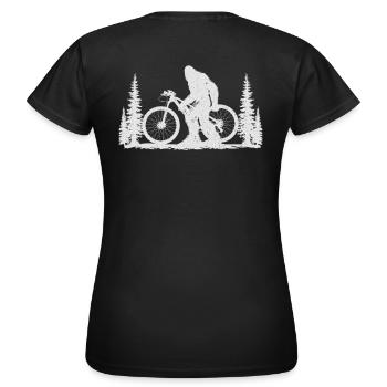 Bigfoot Mountain Bike – Fun MTB Design - Women's T-Shirt - black - Back - AI Model Female 172 dark (172cm)
