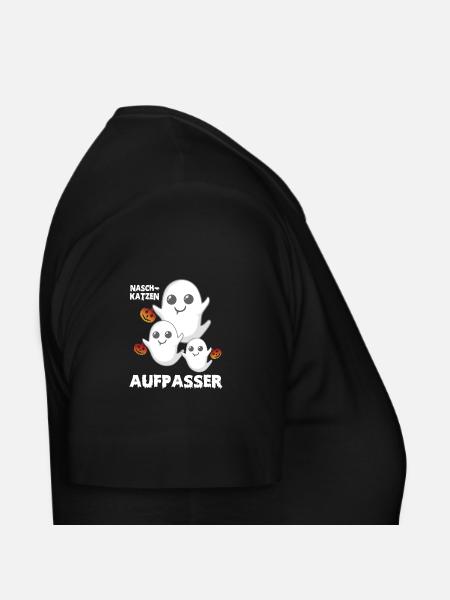 Naschkatzen Aufpasser an Halloween - Frauen T-Shirt - Schwarz - Rechts