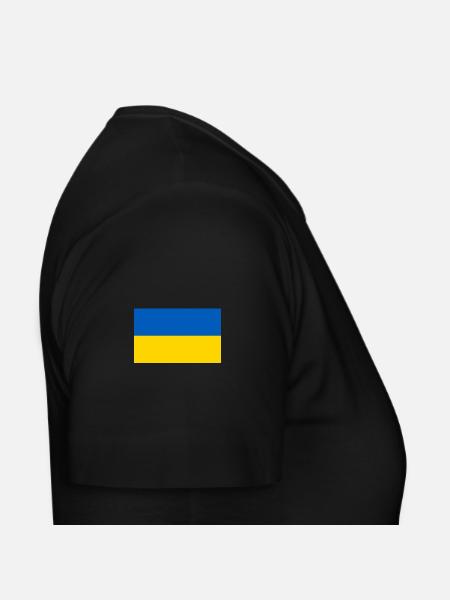 Vlag van Oekraïne - Dame-T-shirt - sort