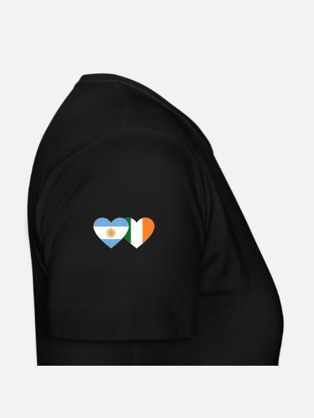 Drapeau de l’Argentine Irlande - T-shirt Femme - noir