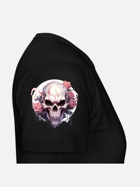 Skull Rose - T-shirt Femme - noir - Droite