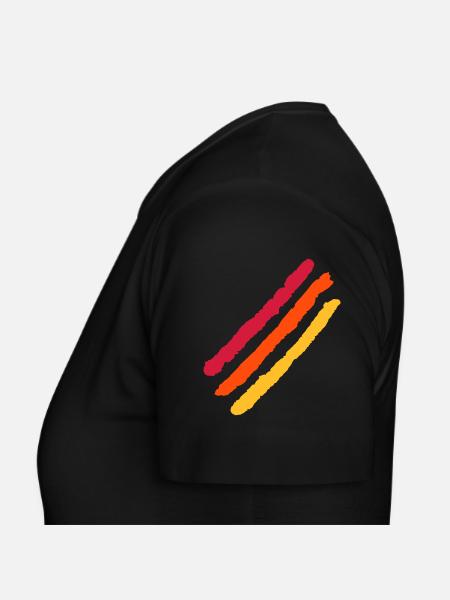 Farben Streifen Design / Vektor Flagge - Frauen T-Shirt - Schwarz