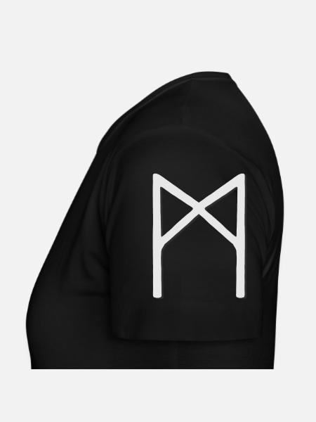 Futhark Runic Alphabet Mannaz - Women's T-Shirt - black