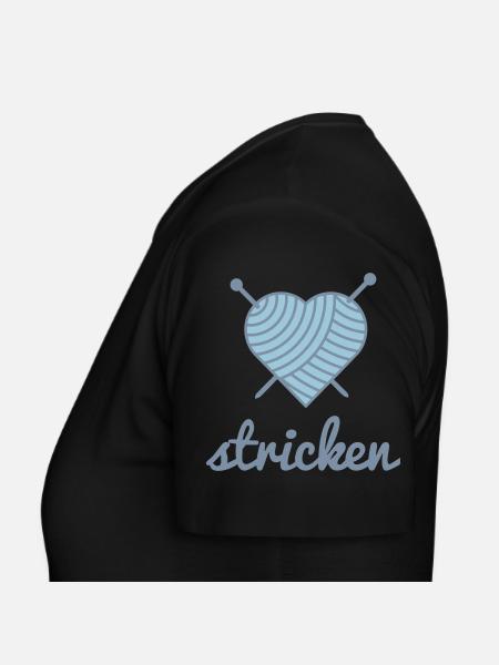 w szaleństwie STRICK - Dame-T-shirt - sort