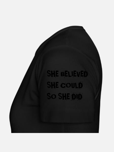 elle croyait... - T-shirt Femme - noir - Gauche