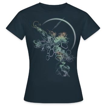 supernova-darkshirt - Frauen T-Shirt - Navy - Vorne - AI Model Female 172 dark (172cm)