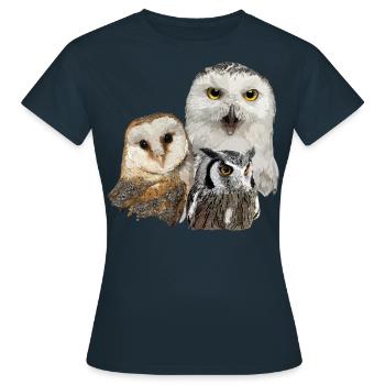 Nocturnal raptors - Women's T-Shirt - navy - Front - AI Model Female 172 dark (172cm)