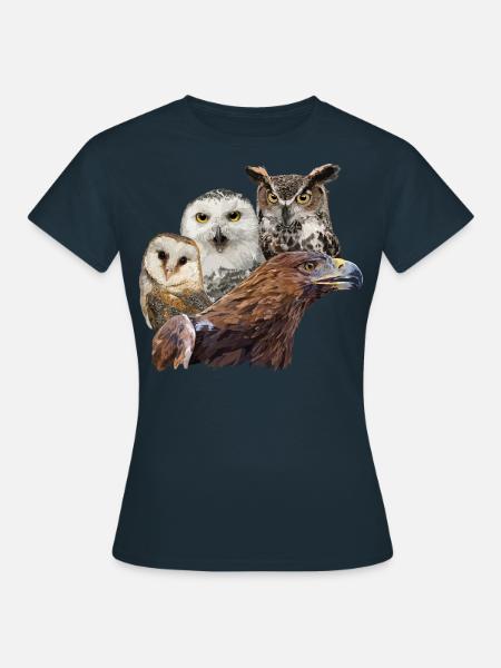 Adler und Eulen - Frauen T-Shirt - Navy