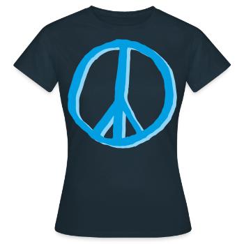 Peace Sign Peace Sign Sign - Women's T-Shirt - navy - Front - AI Model Female 172 dark (172cm)
