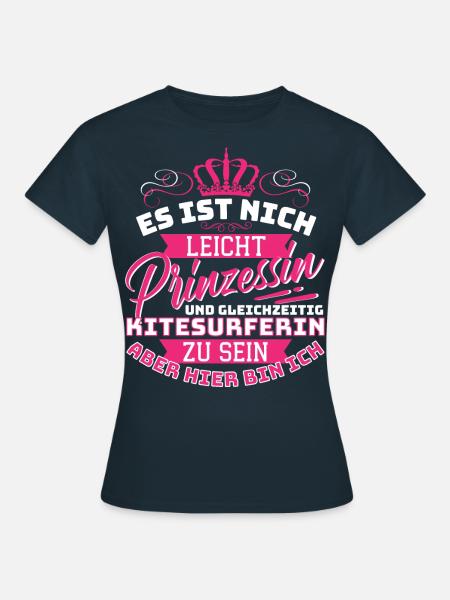 Ce n’est pas facile princesse et en même temps - T-shirt Femme - marine