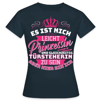 Princesse et videur - Me voilà ! Cela - T-shirt Femme - marine - Devant - AI Model Female 172 dark (172cm)