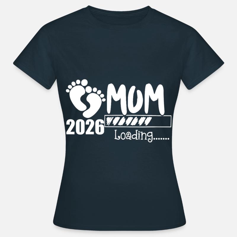 Mum 2026 Loading Footprints - Women's T-Shirt - navy