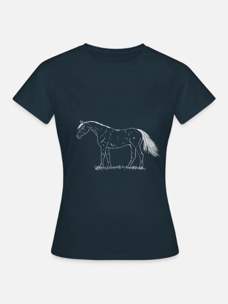 T-shirt cheval - T-shirt Femme - marine