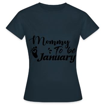 Expectant mother January - Women's T-Shirt - navy - Front - AI Model Female 172 dark (172cm)
