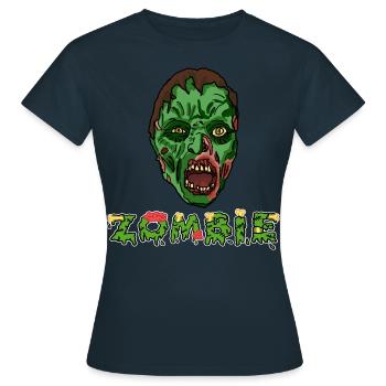 zombie - Frauen T-Shirt - Navy - Vorne - AI Model Female 172 dark (172cm)