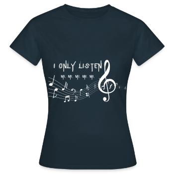 I only hear mi mi mi mi - Women's T-Shirt - navy - Front - AI Model Female 172 dark (172cm)