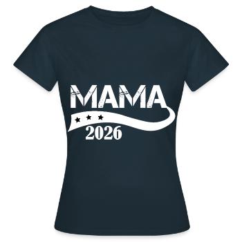 Maman 2026 Motif Étoile - T-shirt Femme - marine - Devant - AI Model Female 172 dark (172cm)