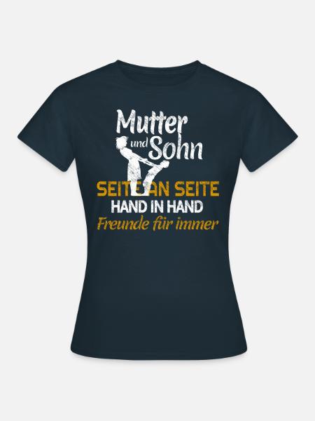 Mutter und Sohn Freunde fürs Leben - Frauen T-Shirt - Navy