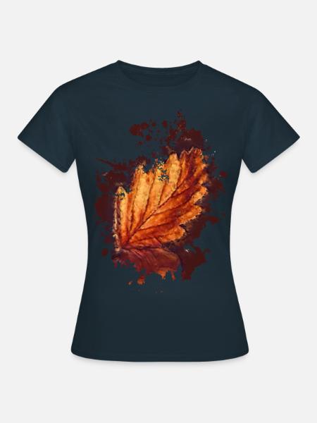 Blatt - Frauen T-Shirt - Navy