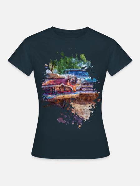 Oldtimer - Frauen T-Shirt - Navy