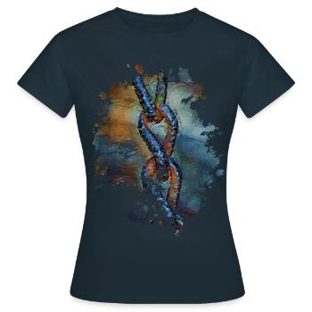 Kette - Frauen T-Shirt - Navy - Vorne - AI Model Female 172 dark (172cm)