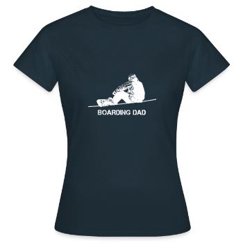Snowboard Boarding Papa Papa Cadeaux - T-shirt Femme - marine - Devant - AI Model Female 172 dark (172cm)