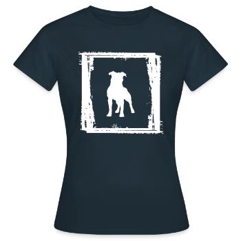 Dog Pit bull Terrier Puppy Pit Bull - Women's T-Shirt - navy - Front - AI Model Female 172 dark (172cm)