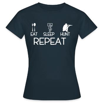 Hunter Hunting Hunter Hunting Hunting - Women's T-Shirt - navy - Front - AI Model Female 172 dark (172cm)