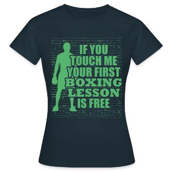 Boxer Boxing Coach Boxing Boxing Boxe Combat - T-shirt Femme - marine - Devant - AI Model Female 172 dark (172cm)