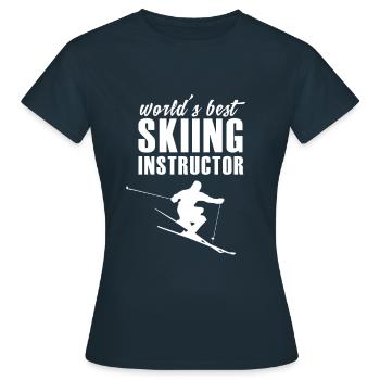 Moniteur de ski - T-shirt Femme - marine - Devant - AI Model Female 172 dark (172cm)
