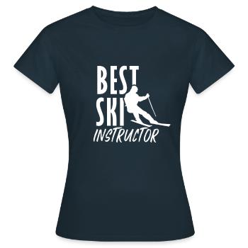 Moniteurs de ski - T-shirt Femme - marine - Devant - AI Model Female 172 dark (172cm)