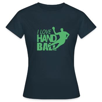 Handballer Handballer Handballer Handballer - Frauen T-Shirt - Navy - Vorne - AI Model Female 172 dark (172cm)