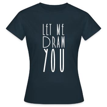 Zeichnerin Zeichnen Zeichner Maler Malen - Frauen T-Shirt - Navy - Vorne - AI Model Female 172 dark (172cm)
