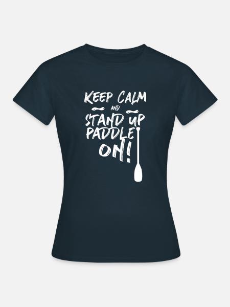 Stand Up Paddeln - Frauen T-Shirt - Navy
