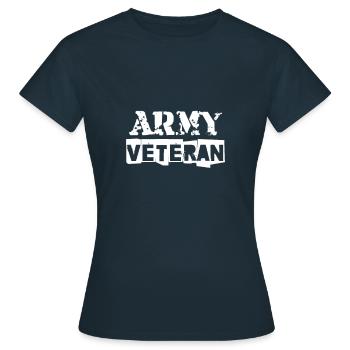 Vétéran vétéran militaire soldat vétéran - T-shirt Femme - marine - Devant - AI Model Female 172 dark (172cm)