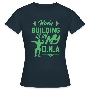 Bodybuilding bodybuilders - T-shirt Femme - marine - Devant - AI Model Female 172 dark (172cm)