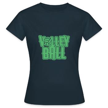 Volleyball Volleyball Volleyball Volleyball - T-shirt Femme - marine - Devant - AI Model Female 172 dark (172cm)