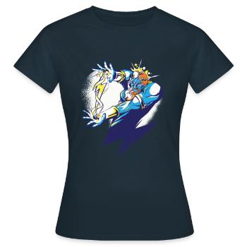 Divinité Zeus - T-shirt Femme - marine - Devant - AI Model Female 172 dark (172cm)