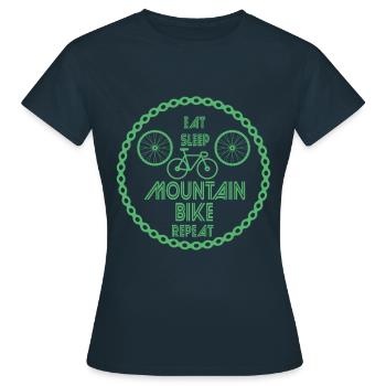 Mountainbike Mountainbike Mountainbike - Frauen T-Shirt - Navy - Vorne - AI Model Female 172 dark (172cm)