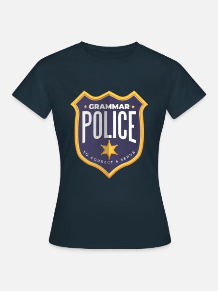 Police de grammaire - T-shirt Femme - marine