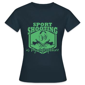 Tir sportif - T-shirt Femme - marine - Devant - AI Model Female 172 dark (172cm)
